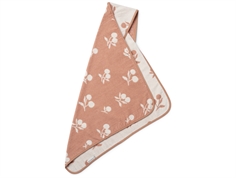 Liewood peach/sea shell garnindfarvet hooded babyhåndklæde Alba